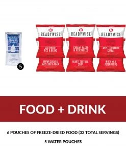 Food & Food Storage ReadyWise 64 Piece Survival Backpack- Red