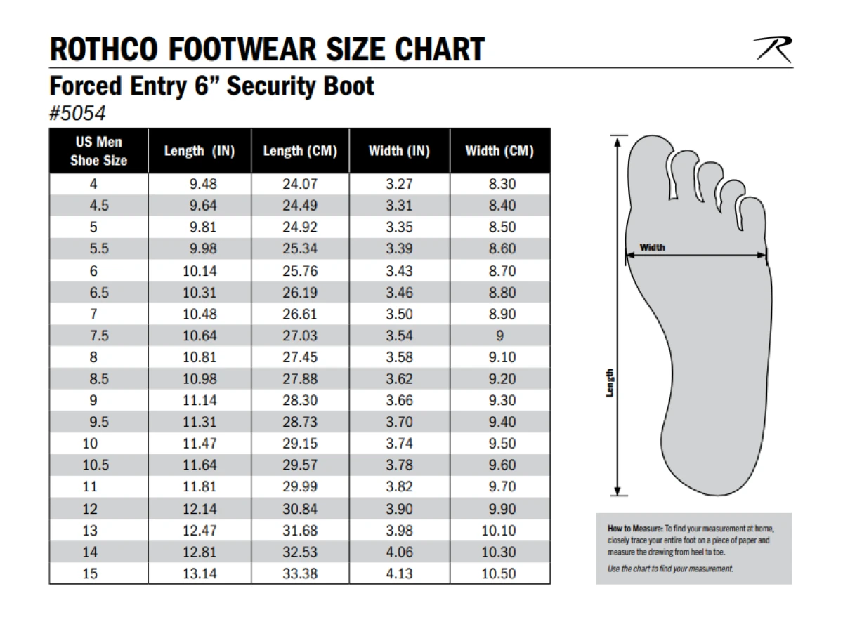 Rothco Forced Entry Security Boot / 6'' 5 Rothco Forced Entry Security Boot / 6''