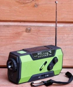 Ready Hour Hand-Crank AM/FM Emergency Radio & Solar Flashlight