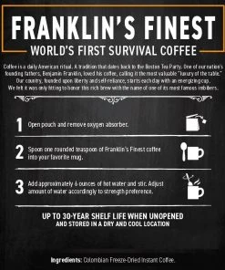 Franklin's Finest Survival Coffee (720 Servings, 1 Bucket) Food & Food Storage