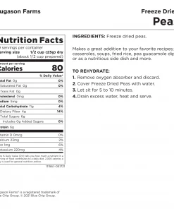 Augason Farms Freeze Dried Peas Food & Food Storage