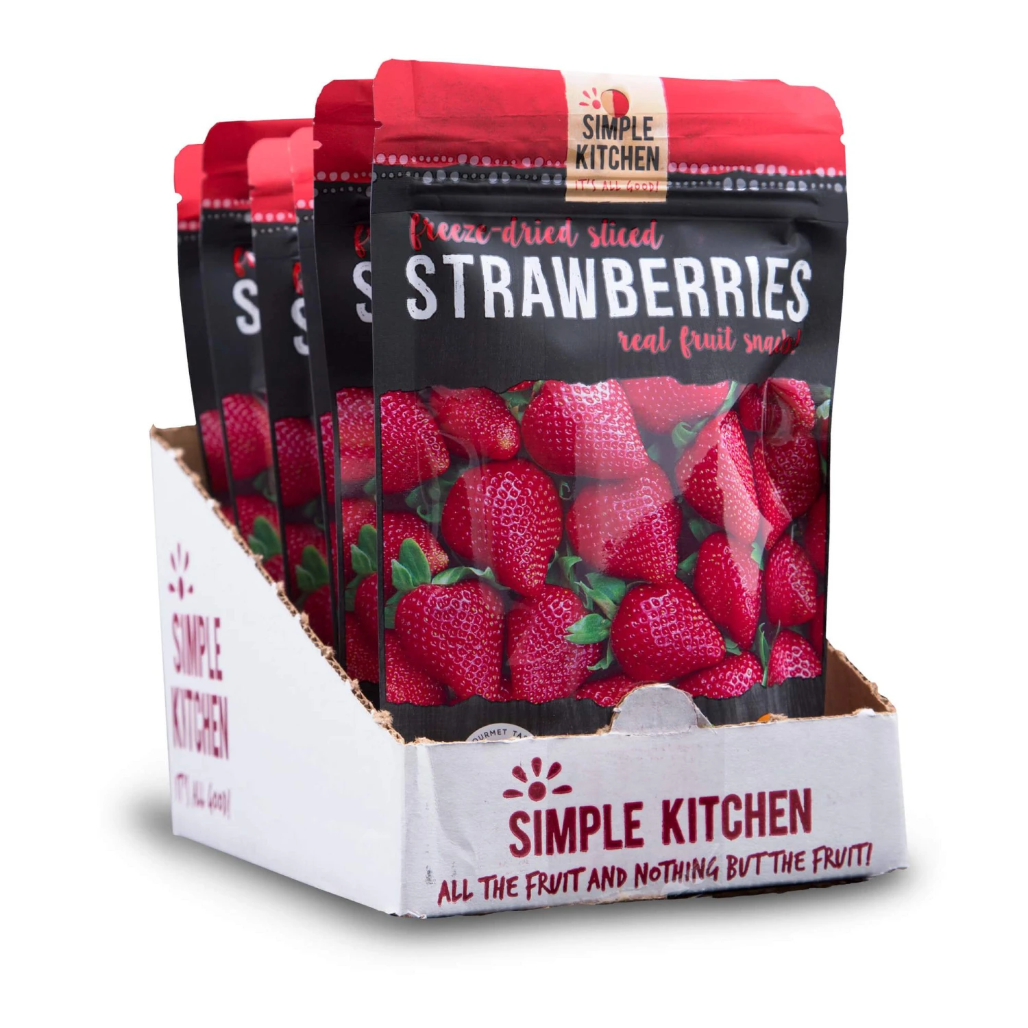 ReadyWise Simple Kitchen Freeze-Dried Strawberries - 6 Pack 4 ReadyWise Simple Kitchen Freeze-Dried Strawberries - 6 Pack