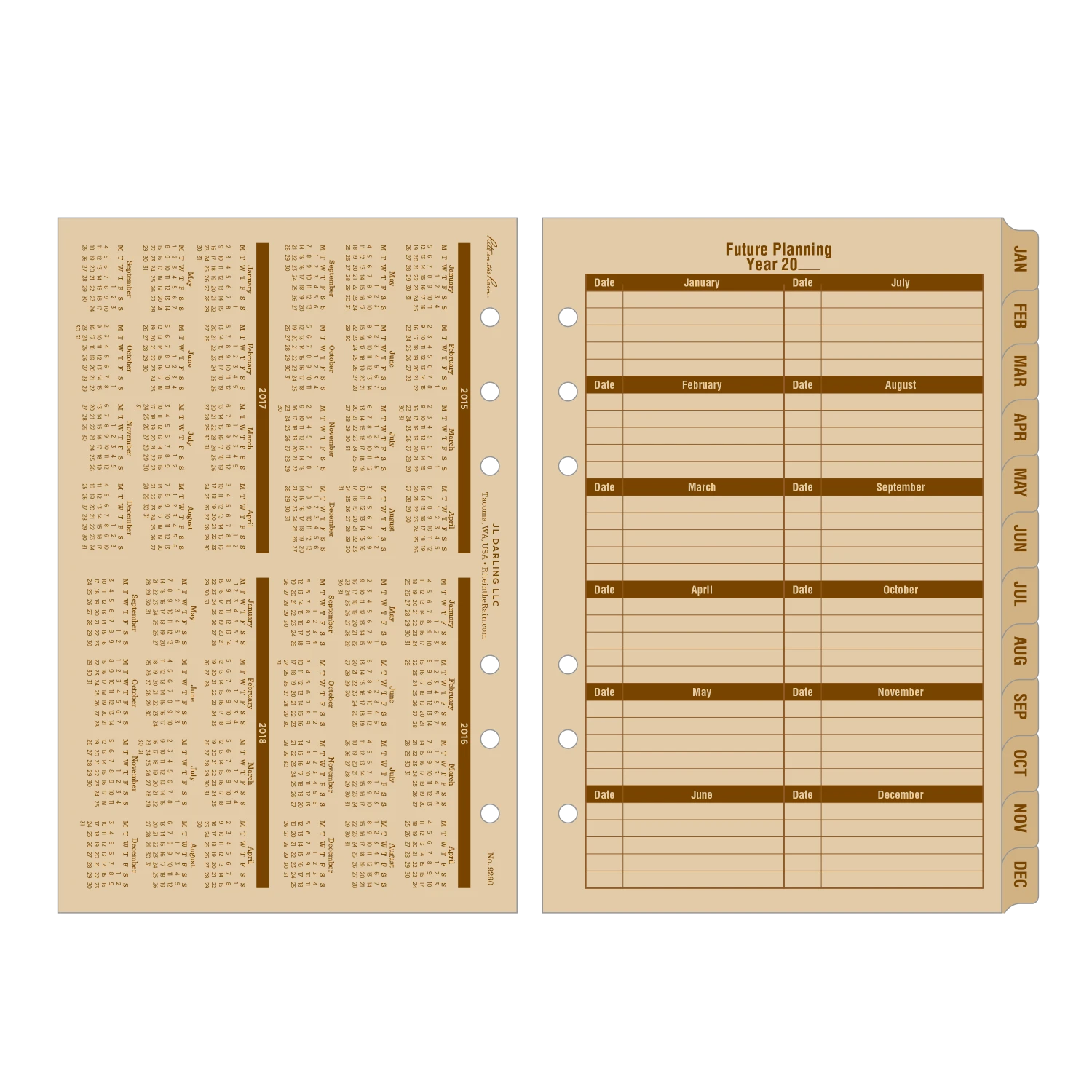 Rite In The Rain Weatherproof Daily Calendar Set, 5 In. X 7 In. 3 Rite In The Rain Weatherproof Daily Calendar Set, 5 In. X 7 In.