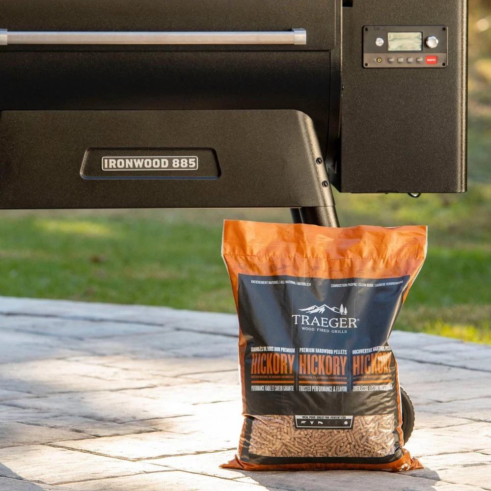 TRAEGER HICKORY BBQ WOOD PELLETS 3 TRAEGER HICKORY BBQ WOOD PELLETS
