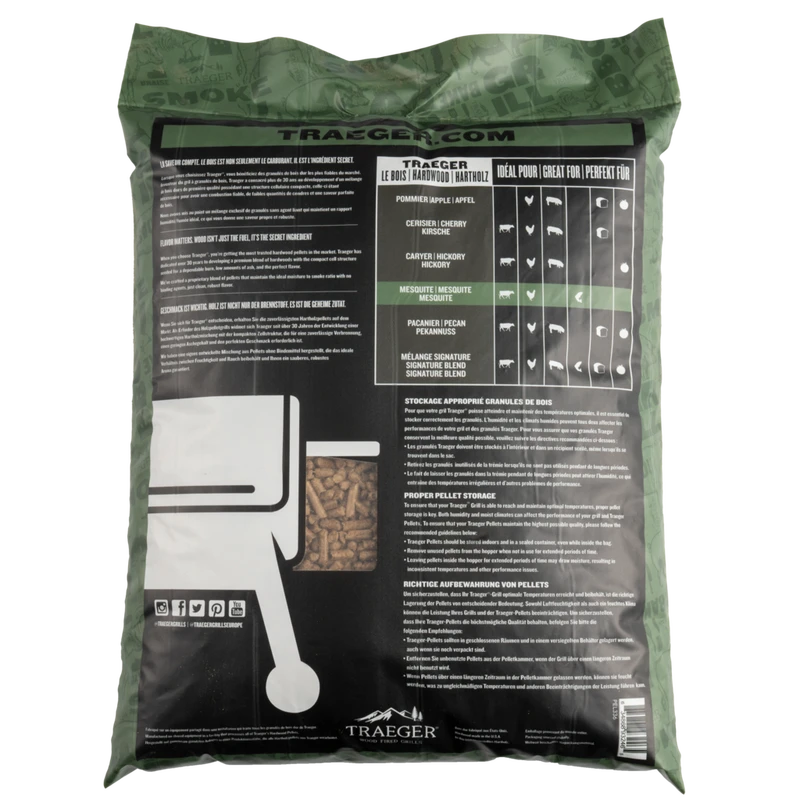 TRAEGER MESQUITE BBQ WOOD PELLETS 2 TRAEGER MESQUITE BBQ WOOD PELLETS