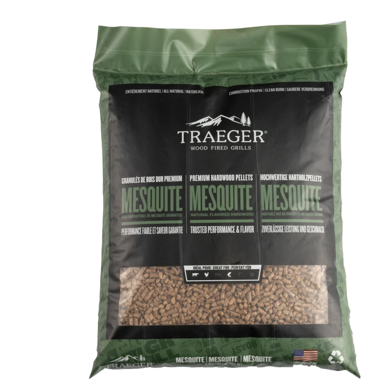 TRAEGER MESQUITE BBQ WOOD PELLETS 1 TRAEGER MESQUITE BBQ WOOD PELLETS