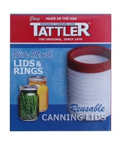 Tattler Wide Reusable Canning Lids With Rings - 12 Lids Food & Food Storage
