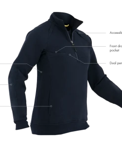 FIRST TACTICAL WOMEN'S COTTON JOB SHIRT QUARTER ZIP