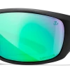 Gear Wiley X Omega Sunglasses - Matte Black Frame With Captivate Polarized Green Mirror (Copper Base)