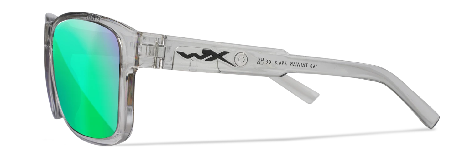 Wiley X Trek Sunglasses - Gloss Crystal Light Grey Frames With Captivate Polarized Green Mirror Lenses Gear 2 Wiley X Trek Sunglasses - Gloss Crystal Light Grey Frames With Captivate Polarized Green Mirror Lenses Gear