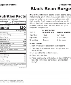 Food & Food Storage Augason Farms Black Bean Burger 33 Food & Food Storage Augason Farms Black Bean Burger