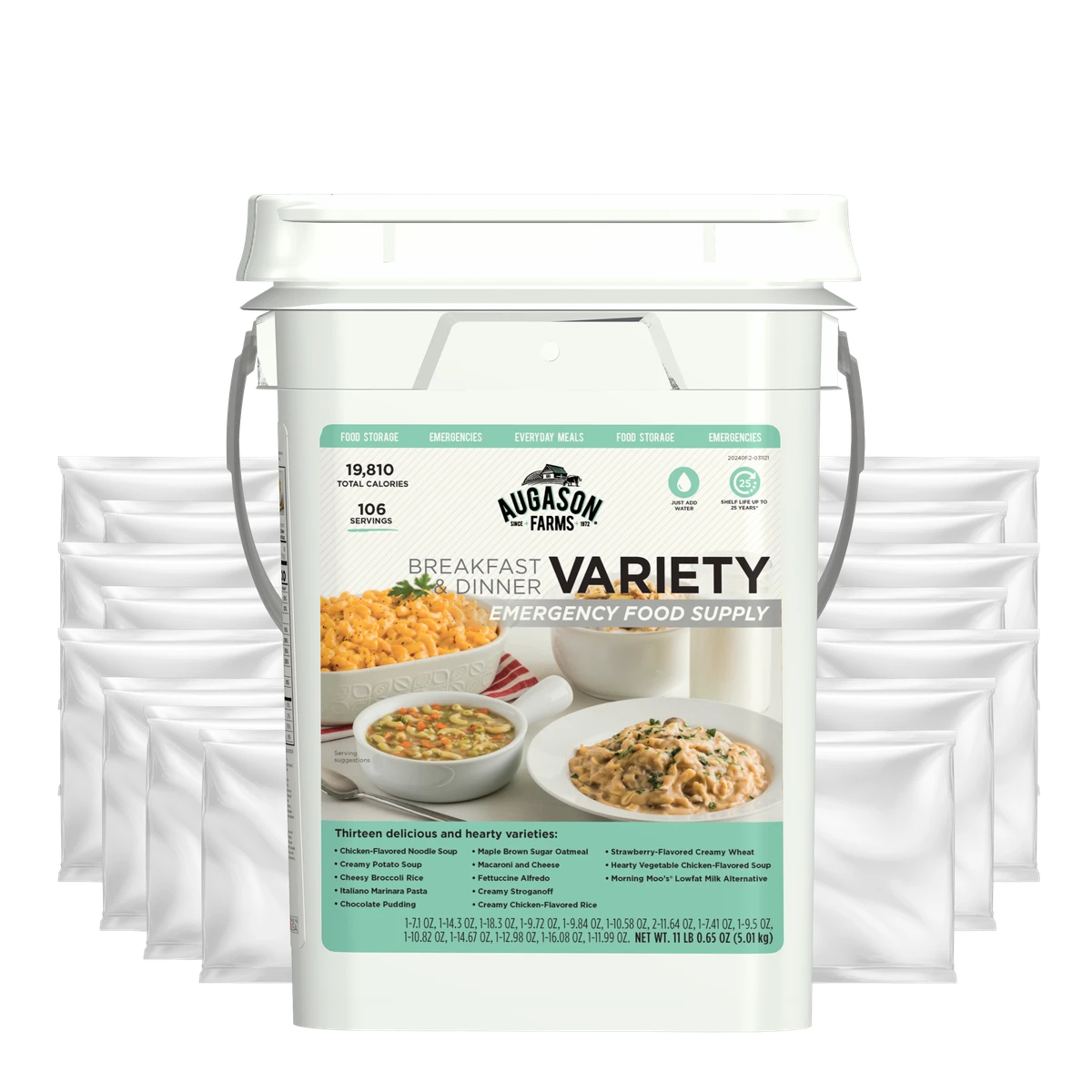 Augason Farms Emergency Food Supply Variety Pail Food & Food Storage 4 Augason Farms Emergency Food Supply Variety Pail Food & Food Storage