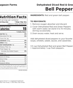 Augason Farms Dehydrated Diced Red & Green Bell Peppers